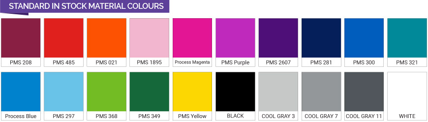 Material colour chart